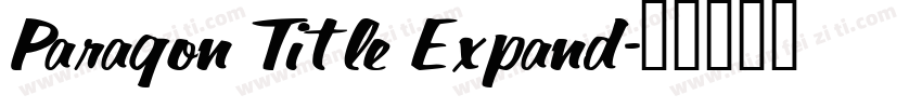 Paragon Title Expand字体转换